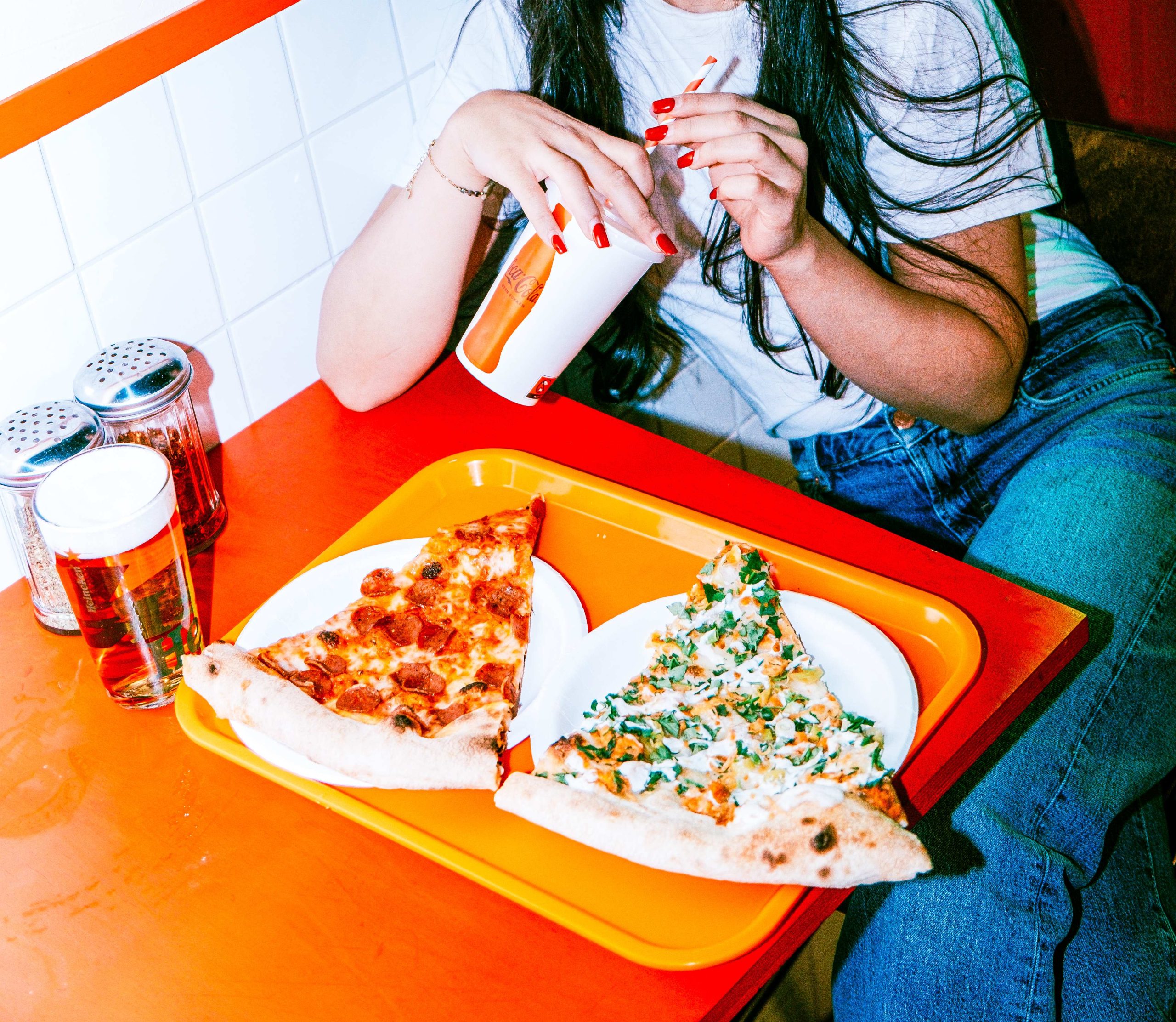 Girl eating pizza Girl eating pizza